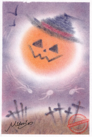 3色パステルアート『ハロウィン』