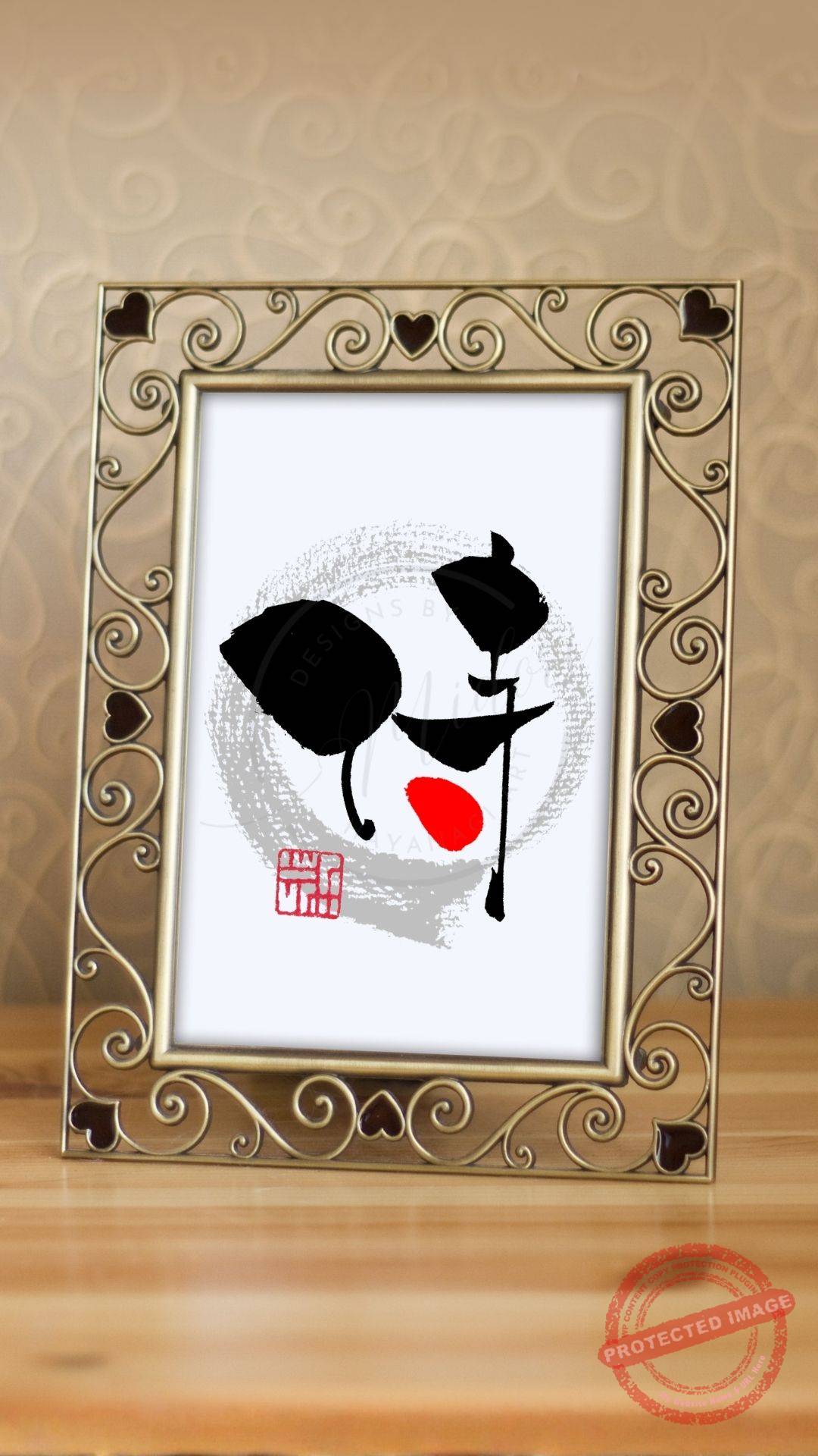 『侍』の筆文字アート作品。WBC豪州戦に勝利し予選1位通過を決めた侍ジャパンへのエール。