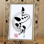 4月の別名のひとつ『鳥待月』を筆文字で書いた作品