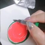 『夏』 をスイカで表現した筆文字アートの描き方