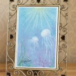 3色パステルアート『クラゲ』