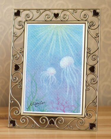 3色パステルアート『クラゲ』